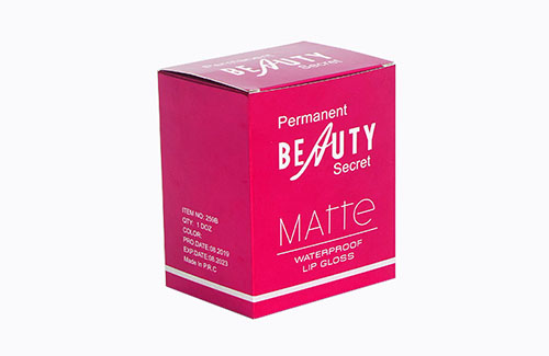 Custom printed folding box for lip gloss